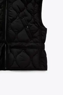 کاپشن پافر کوتاه زنانه مشکی زارا