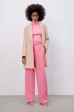 پالتو زنانه صورتی زارا