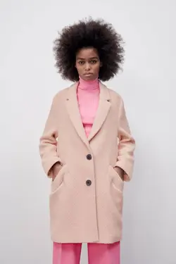 پالتو زنانه صورتی زارا