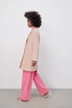 پالتو زنانه صورتی زارا