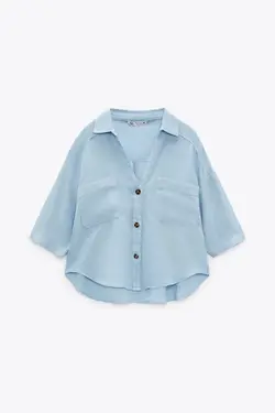 شومیز زنانه آبی زارا