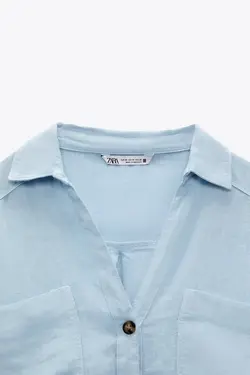 شومیز زنانه آبی زارا