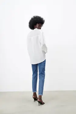 شومیز زنانه سفید زارا