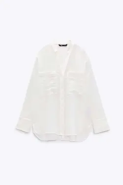 شومیز زنانه سفید زارا