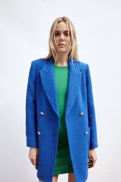 پالتو زنانه آبی زارا