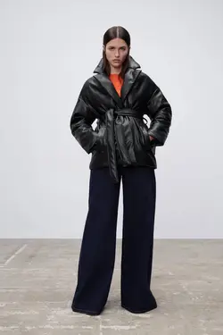 کاپشن زنانه مشکی زارا