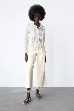 بلوز زنانه سفید زارا