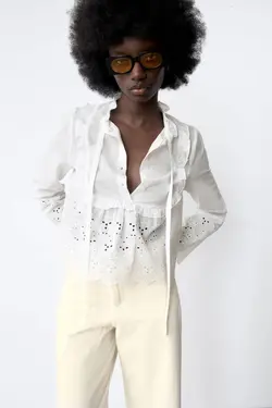 بلوز زنانه سفید زارا