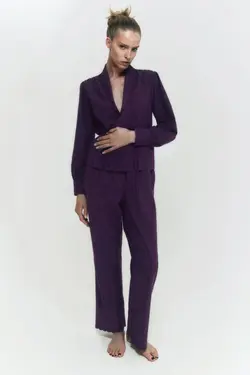 بلوز زنانه بنفش زارا