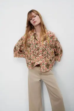 بلوز زنانه بژ زارا