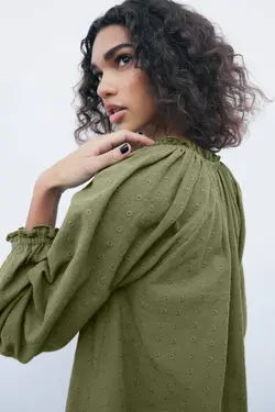 بلوز زنانه خاکی زارا