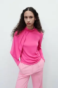 بلوز زنانه سرخابی زارا