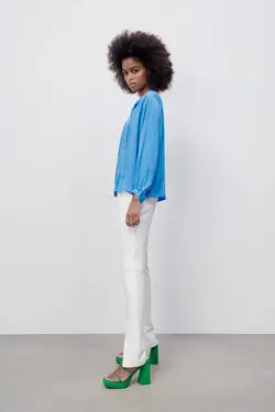 بلوز زنانه آبی زارا