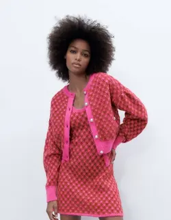 پیراهن کوتاه زنانه صورتی زارا