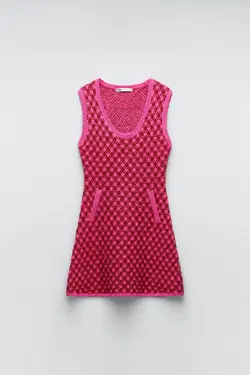 پیراهن کوتاه زنانه صورتی زارا