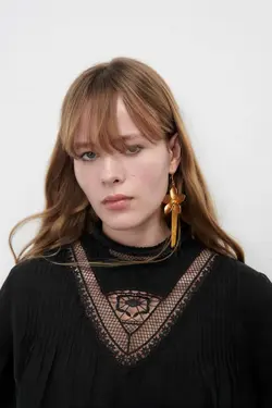 بلوز آبی زنانه مشکی زارا