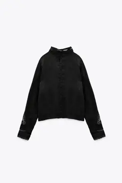 بلوز آبی زنانه مشکی زارا