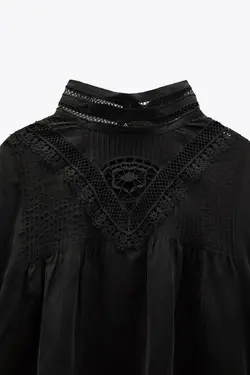 بلوز آبی زنانه مشکی زارا