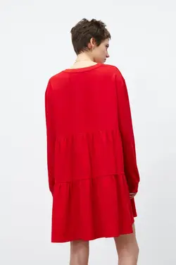 پیراهن کوتاه زنانه قرمز زارا