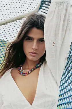 پیراهن کوتاه زنانه سفید زارا