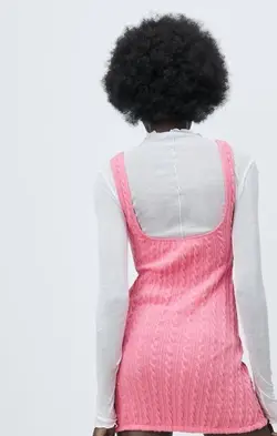 پیراهن کوتاه زنانه صورتی زارا