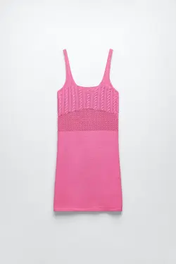 پیراهن کوتاه زنانه صورتی زارا