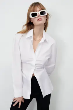 شومیز زنانه سفید زارا