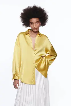 شومیز زنانه زرد زارا