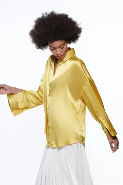 شومیز زنانه زرد زارا