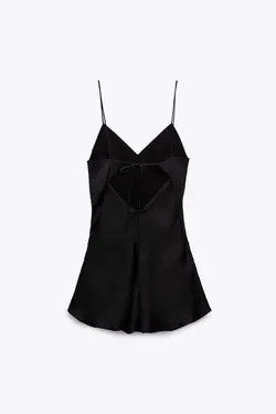 پیراهن کوتاه زنانه مشکی زارا