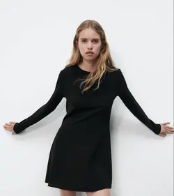 پیراهن کوتاه زنانه مشکی زارا