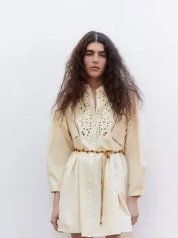 پیراهن کوتاه زنانه بژ زارا