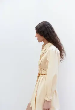 پیراهن کوتاه زنانه بژ زارا