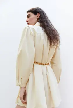 پیراهن کوتاه زنانه بژ زارا
