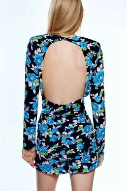 پیراهن کوتاه زنانه مشکی زارا