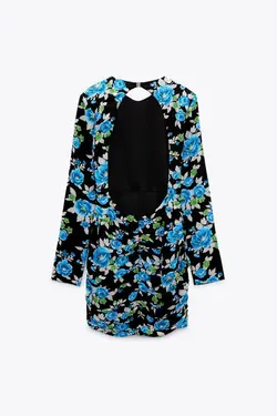 پیراهن کوتاه زنانه مشکی زارا