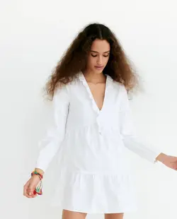 پیراهن کوتاه زنانه سفید زارا