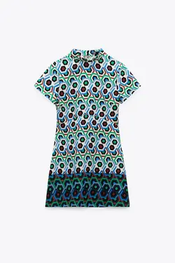 پیراهن کوتاه زنانه چند رنگ زارا