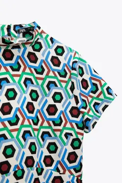 پیراهن کوتاه زنانه چند رنگ زارا