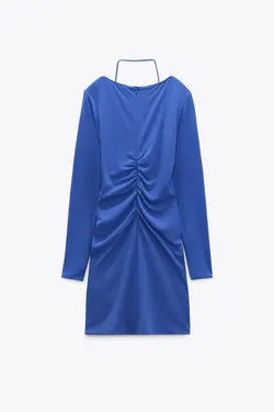 پیراهن کوتاه زنانه آبی زارا