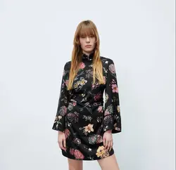 پیراهن کوتاه زنانه مشکی زارا