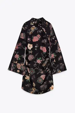 پیراهن کوتاه زنانه مشکی زارا