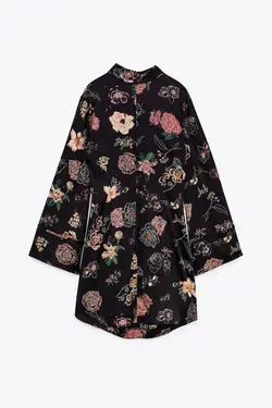 پیراهن کوتاه زنانه مشکی زارا