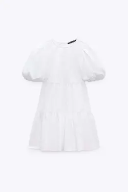 پیراهن کوتاه زنانه سفید زارا