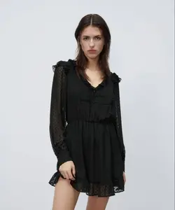 پیراهن کوتاه زنانه مشکی زارا