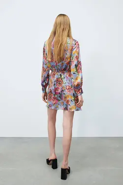 پیراهن کوتاه زنانه چند رنگ زارا