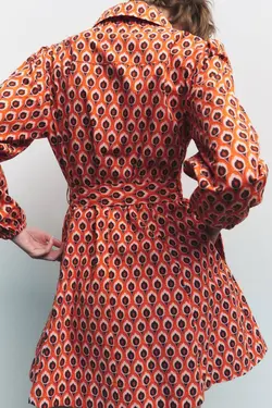 پیراهن کوتاه زنانه نارنجی زارا