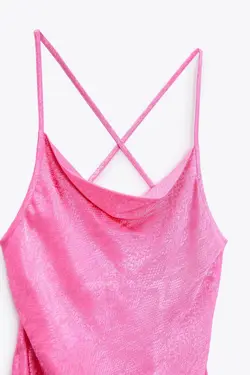 پیراهن کوتاه زنانه سرخابی زارا