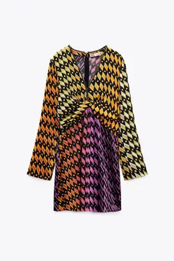 پیراهن کوتاه زنانه چند رنگ زارا