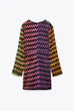 پیراهن کوتاه زنانه چند رنگ زارا